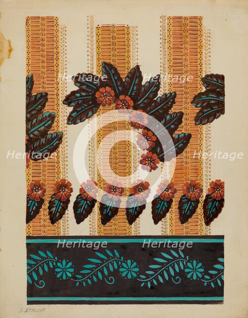 Wall Paper Border, c. 1937. Creator: Jack Staloff.
