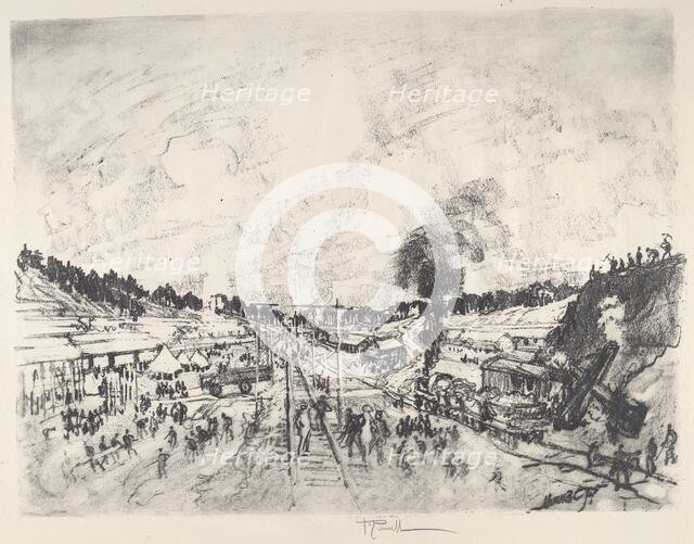Building the Camp, 1917. Creator: Joseph Pennell.