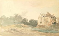Landscape with Deserted Farmstead, 1825-1849. Creator: Cornelius Varley.