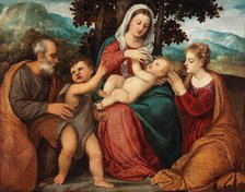 Holy Family with Saint John the Baptist and Saint Catherine. Creator: Veronese (de' Pitati), Bonifacio (1487-1553).