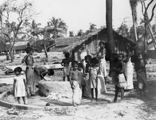 Village scene, Trincomalee, Ceylon, 1945. Artist: Unknown