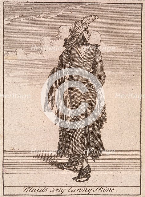 'Maids any Cunny Skins', Cries of London, (c1688?). Artist: Anon