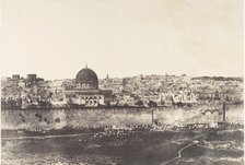 Jérusalem, Enceinte du Temple, Vue générale de la face Est, Pl. 2, 1854. Creator: Auguste Salzmann.