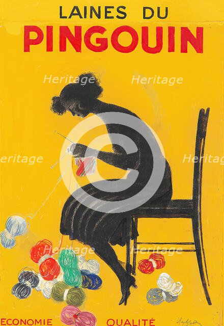 Laines du Pingouin , c. 1920. Creator: Cappiello, Leonetto (1875-1942).