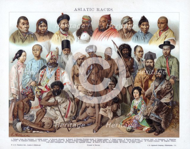 'Asiatic Races', 1800-1900.Artist: G Mutzel