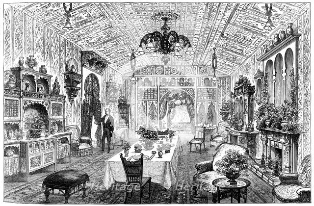 The Luncheon Room at the Town Hall, Birmingham, West Midlands, 1887. Artist: Unknown