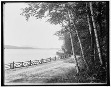 Pine Hurst Road, Lower Saranac Lake, Adirondack Mts., c1902. Creator: William H. Jackson.