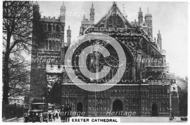 Exeter Cathedral, 1936. Artist: Unknown