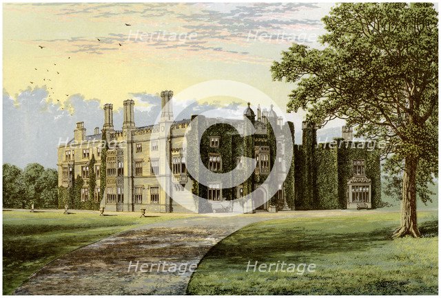 Drakelowe Hall, Derbyshire, home of Baronet Gresley, c1880. Artist: Unknown