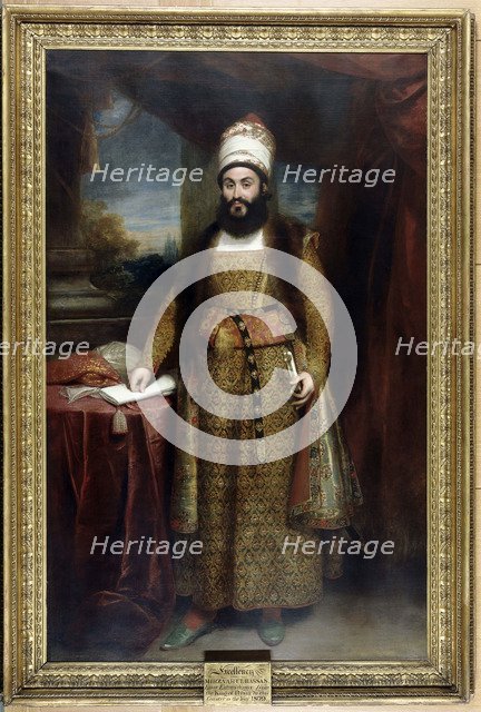 Portrait of Mirza Abul Hasan Khan Ilchi (1776-1846). Artist: Beechey, Sir William (1753-1839)