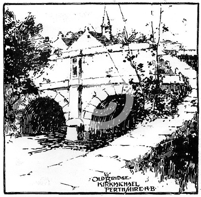 The old bridge at Kirkmichael, Perth and Kinross, Scotland, 1898.Artist: Aberbrothock