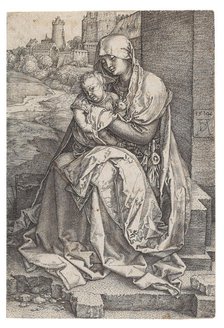 Virgin and Child Seated by the Wall, 1514. Creator: Dürer, Albrecht (1471-1528).