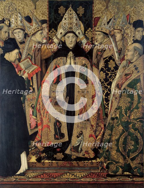 The Consecration of Saint Augustine. Artist: Huguet, Jaume (1412-1492)