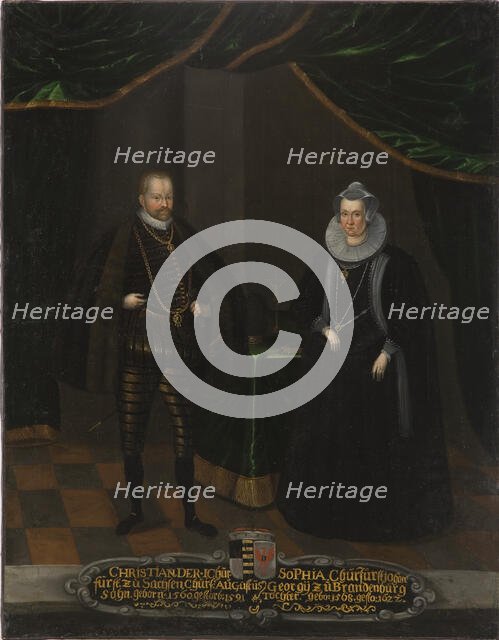 Christian I, 1560-1591, Elector of Saxony, Sofia, 1568-1622, c16th century. Creator: Anon.