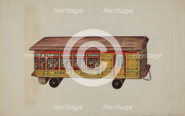 Toy Coach, c. 1939. Creator: Dorothy Brennan.