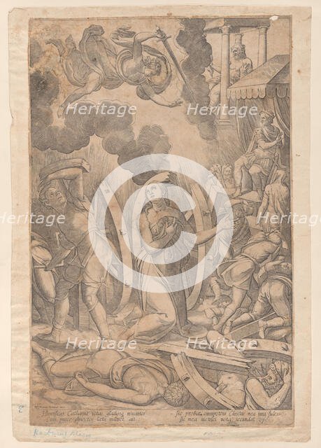 Martyrdom of Saint Catherine of Alexandria, 1567. Creator: Mario Cartaro.