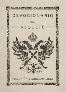 Cover of the 'Prayer of the Requeté' approved by the Ecclesiastical Authority in Burgos, on Augus…