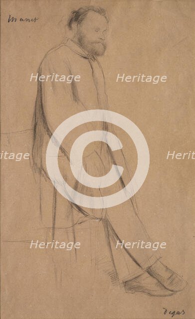 Portrait of the artist Édouard Manet (1832-1883), ca 1867. Creator: Degas, Edgar (1834-1917).