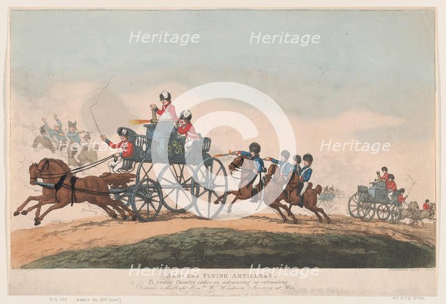Sadlers Flying Artillery, September 3, 1798., September 3, 1798. Creator: Thomas Rowlandson.
