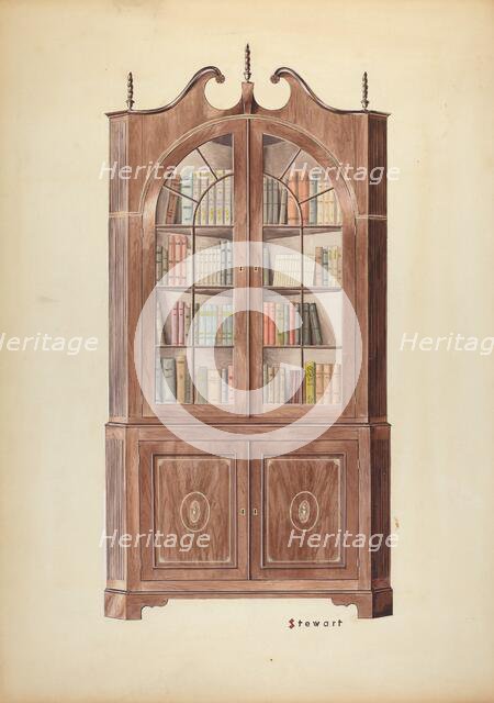 Corner Cupboard, c. 1937. Creator: Robert Stewart.