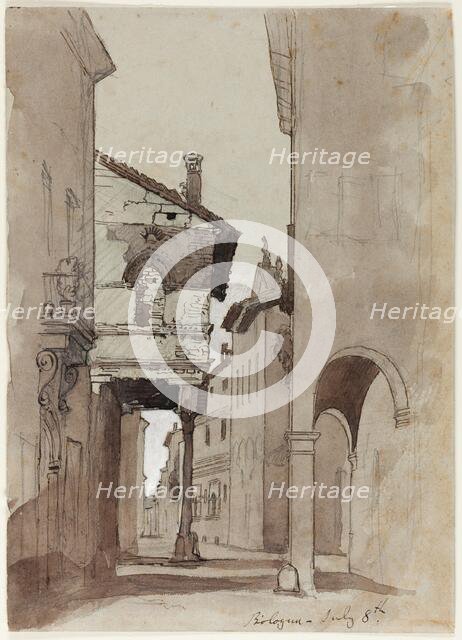 Street in Bologna, 1845. Creator: John Ruskin.