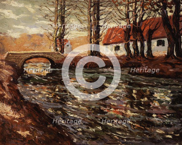 River Landscape, early 20th century. Creator: Ernest Lawson.