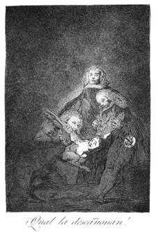 'How they pluck her!', 1799. Artist: Francisco Goya