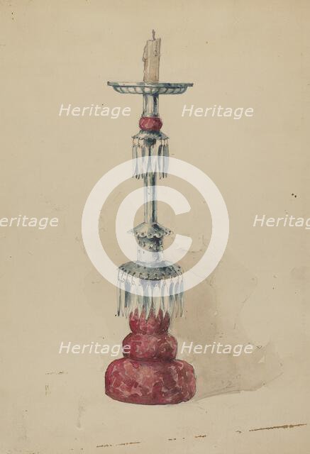 Candlestick, c. 1936. Creator: Geoffrey Holt.