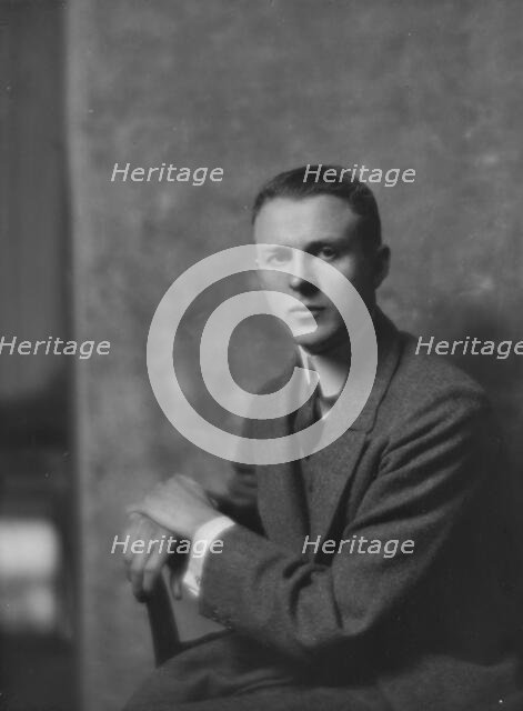 Burns, W.J., Jr., Mr., portrait photograph, 1917. Creator: Arnold Genthe.