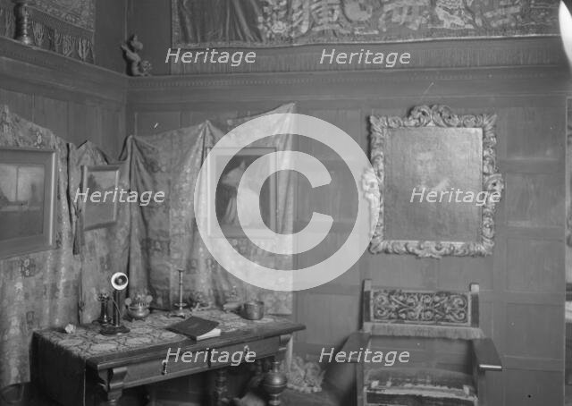 Interior of one of Arnold Genthe's San Francisco studios, between 1896 and 1911. Creator: Arnold Genthe.