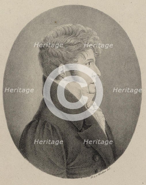 Portrait of the conductor and composer Gaspare Spontini (1774-1851), 1819. Creator: Winter, Heinrich Eduard von (1788-1825).