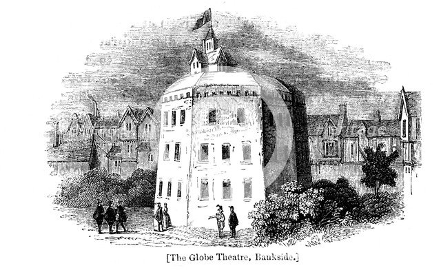 Globe Theatre, Bankside, Southwark, London, as it appeared c1598. Artist: Unknown