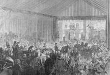 Royal opening of Holborn Viaduct, City of London, 1869.                                              Artist: Anon