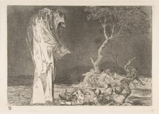 Plate 2 from the 'Disparates': Folly of Fear, ca. 1816-23 (published ca. 1848). Creator: Francisco Goya.