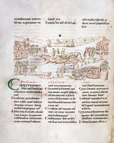 Psalm 106, from the Anglo-Saxon copy of the Utrecht Psalter, early 11th century. Creator: Unknown.