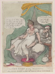 The First Night of My Wedding, or Little Boney No Match For an Arch Dutchess, Ap..., April 25, 1810. Creator: Thomas Rowlandson.