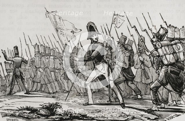 First Carlist War, (1833-1840): Carlist uprising in Morella, 1838. Creator: Gaspar.