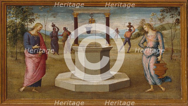 Christ and the Woman of Samaria, 1500/05. Creator: Perugino.