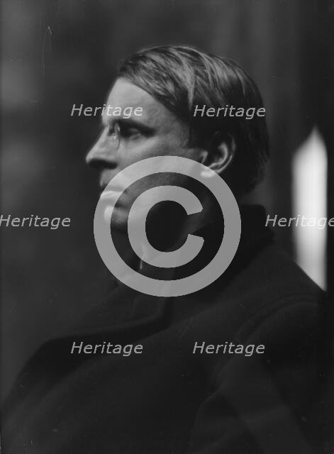 Yeats, William Butler, Mr., portrait photograph, 1914 Mar. 31. Creator: Arnold Genthe.