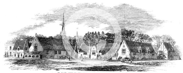 St. John's, Deptford, New Schools, Upper Lewisham Road, 1856.  Creator: Unknown.