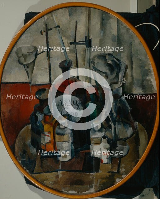 Still Life. Glass Vessels, 1919. Creator: Osmiorkin, Alexander Alexandrovich (1892-1953).