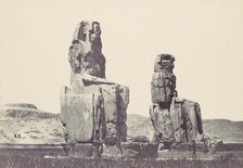 The Statues of Memnon. Plain of Thebes, 1857. Creator: Francis Frith.