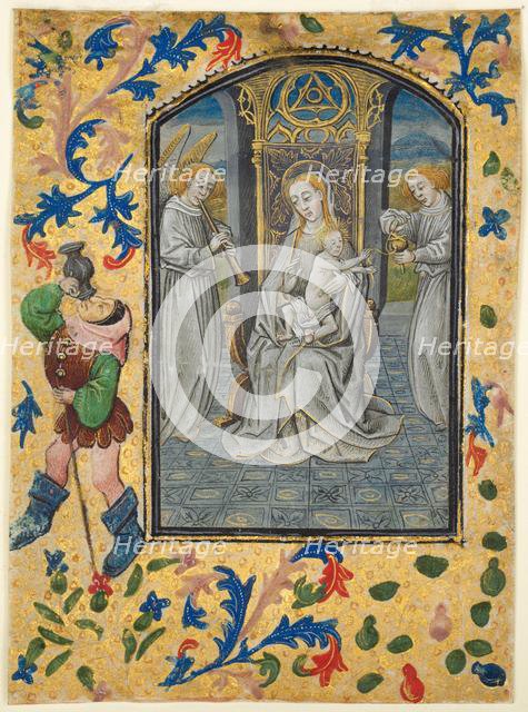 Leaf from a Book of Hours: Presentation in the Temple, c. 1470-1480. Creator: Guillaume Vrelant (Flemish, c. 1454-1481).
