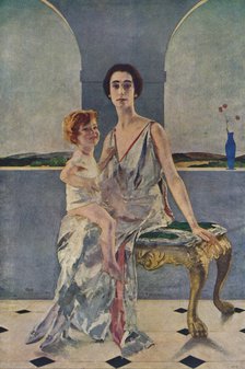 'The Countess of Rocksavage and Her Son', 1922 (1935). Artist: Charles Sims.