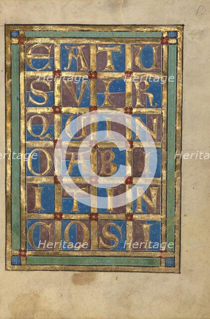 Decorated Incipit Page; Psalter, about 1240-1250. Creator: Unknown.