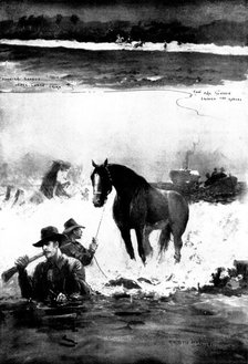 The Spanish-American War: the attempted landing of the "Gussie" Expedition in Cuba, 1898. Creator: Unknown.