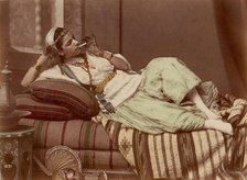 Reclining Woman Smoking, 1870-90. Creator: Unknown.
