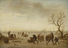 Skaters on the Ice, c1642-1645. Creator: Isaac van Ostade.