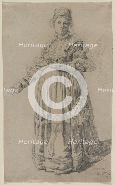 Standing Woman, 1877. Creator: Victor Tobler (Swiss, 1846-1915).