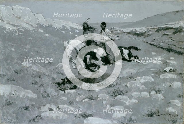 Ceremony of the Fastest Horse, c. 1900. Creator: Frederic Remington.